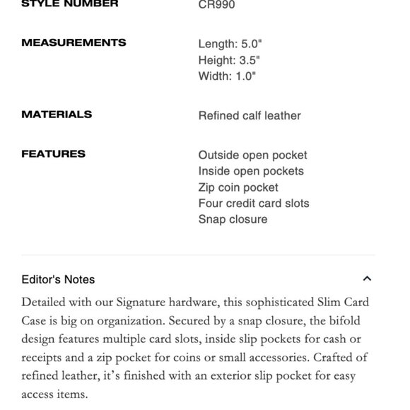 Coach Essential Slim Card Case. Olive. Fast shipping. Great condition. - Picture 6 of 6